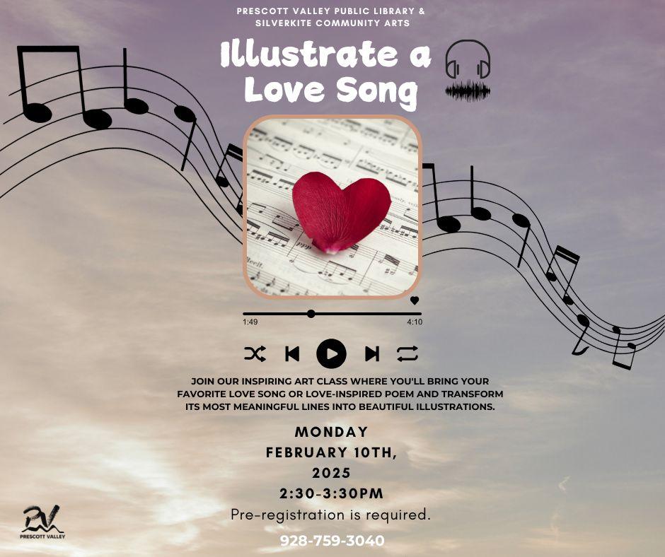 event poster with music notes in background