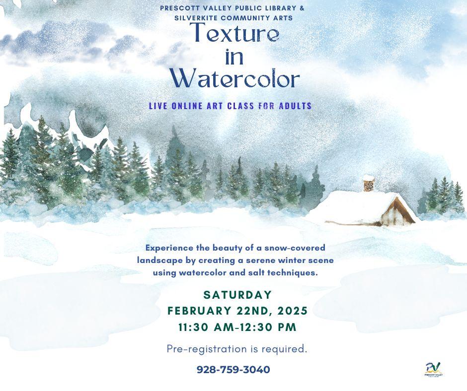 event poster of watercolor winter scene