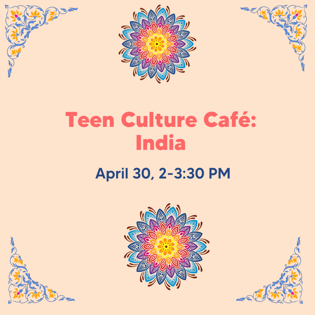Teen Culture Cafe: India poster with pretty mandala designs.