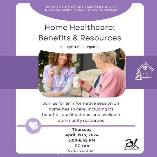 event poster with a picture of a nurse helping a woman