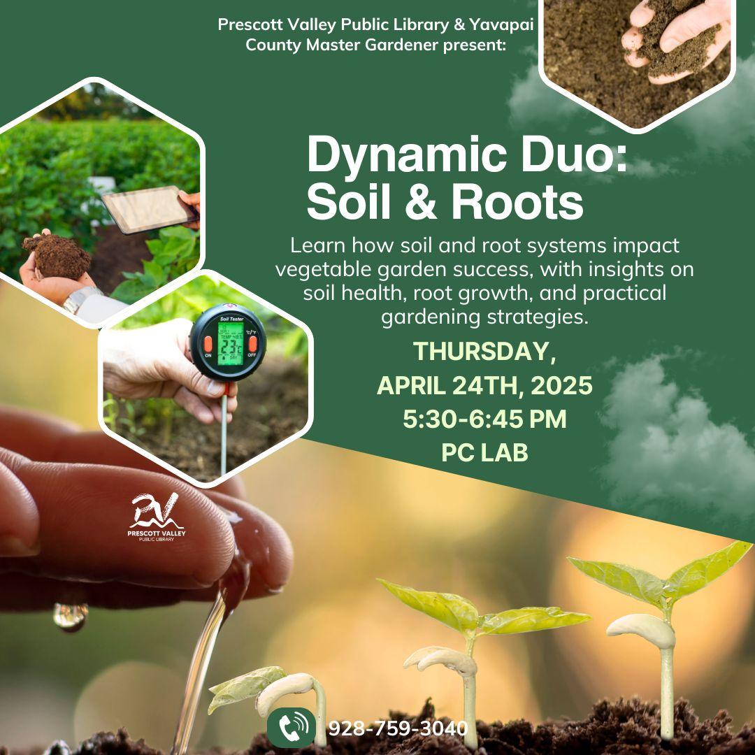 event poster with picture of seeds being planted in soil