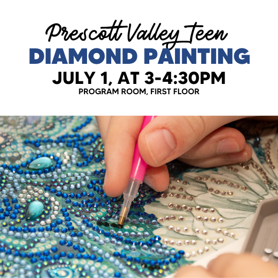 Teen Diamond Painting post with image of someone working on a diamond painting.