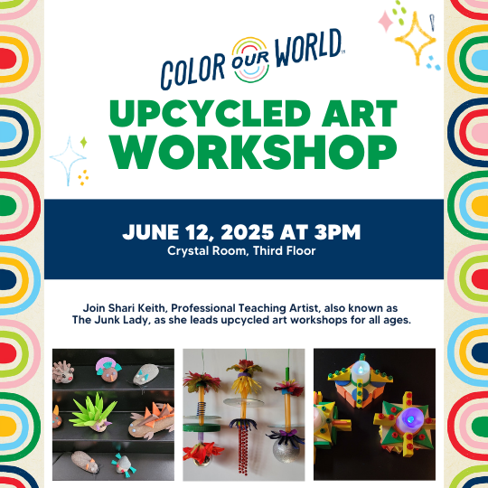 Upcycled Art Workshop Poster