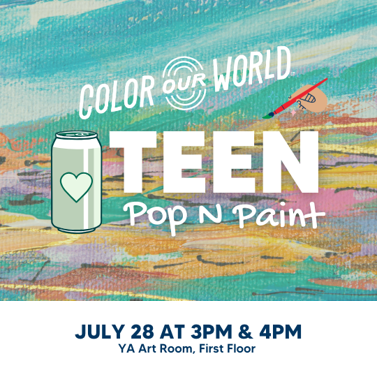 Pop N Paint Poster with background looking like paint.