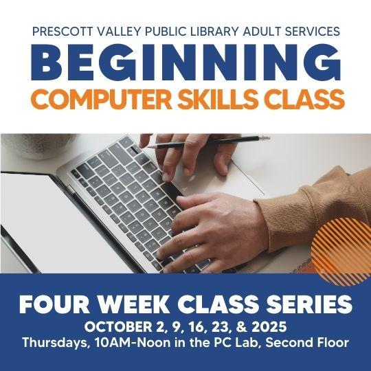 event poster with laptop