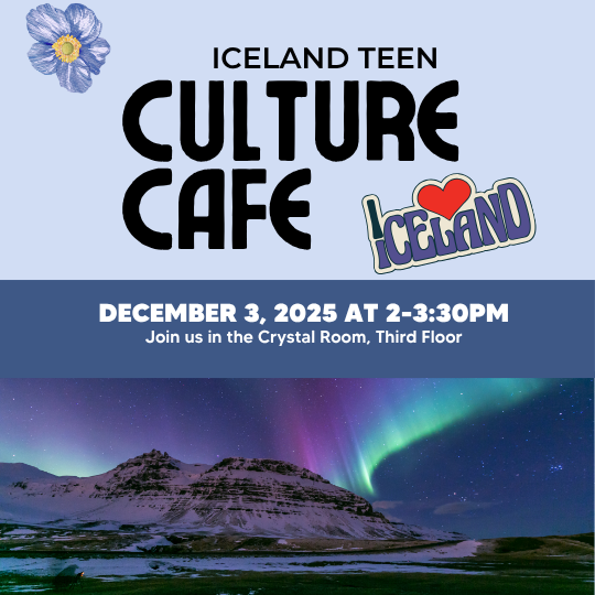 Teen Culture Cafe: Iceland with photo of the Northern Lights