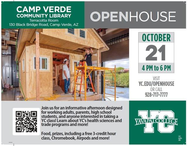 Yavapai College Open House flyer 