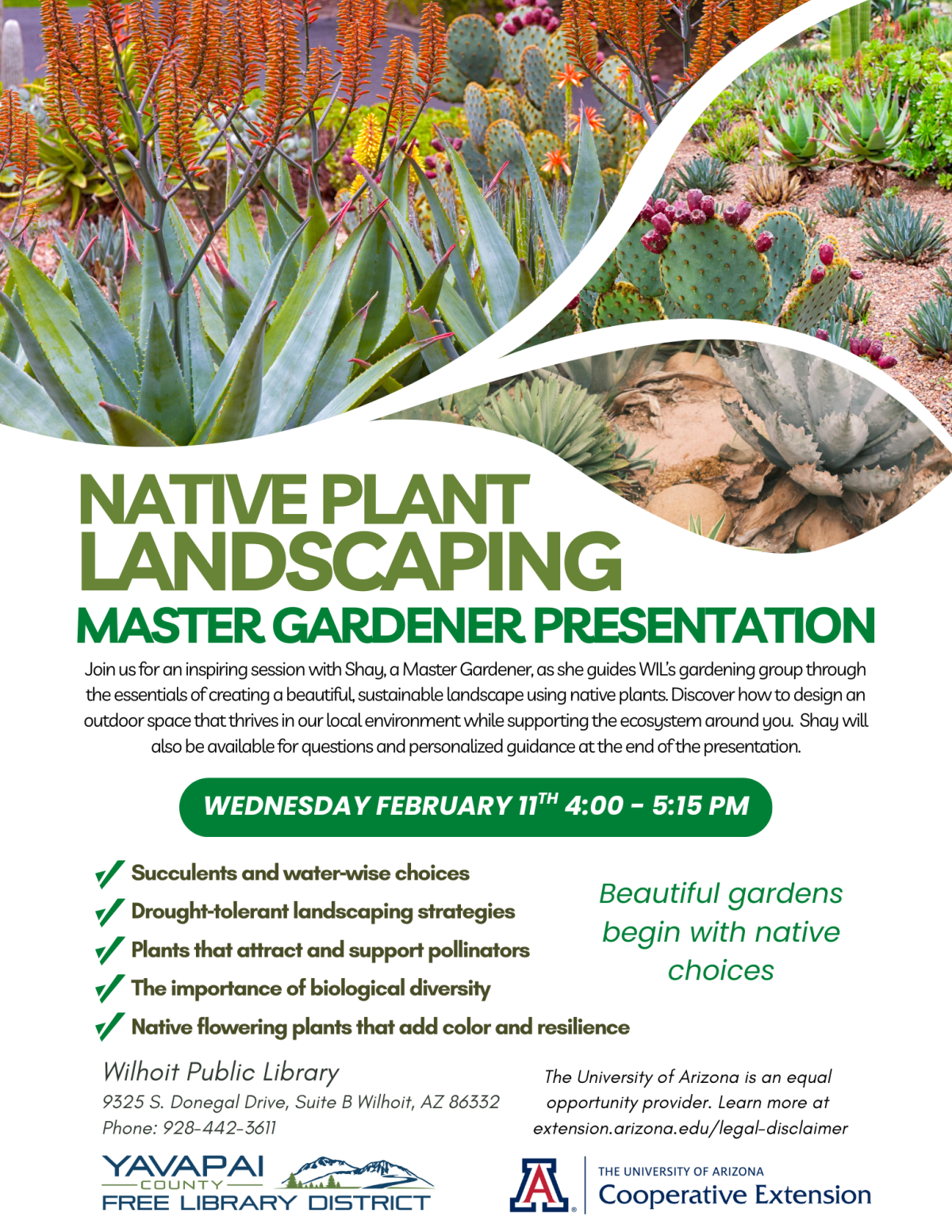 Native Plant Landscaping Event Flyer