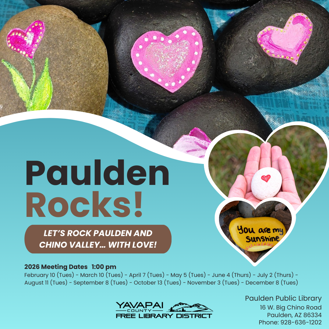 Painted rocks with the words "Paulden Rocks!"