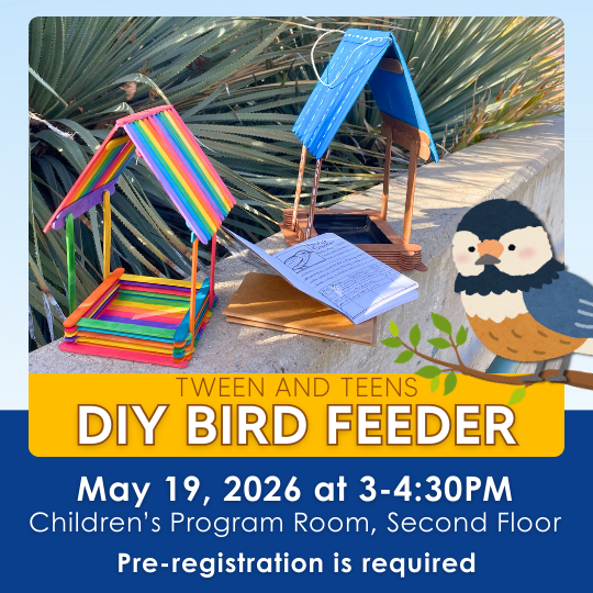 DIY Bird Feeder Flyer with photo of the bird feeder.