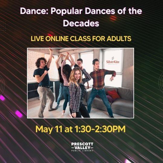 event poster with four people dancing in a living area